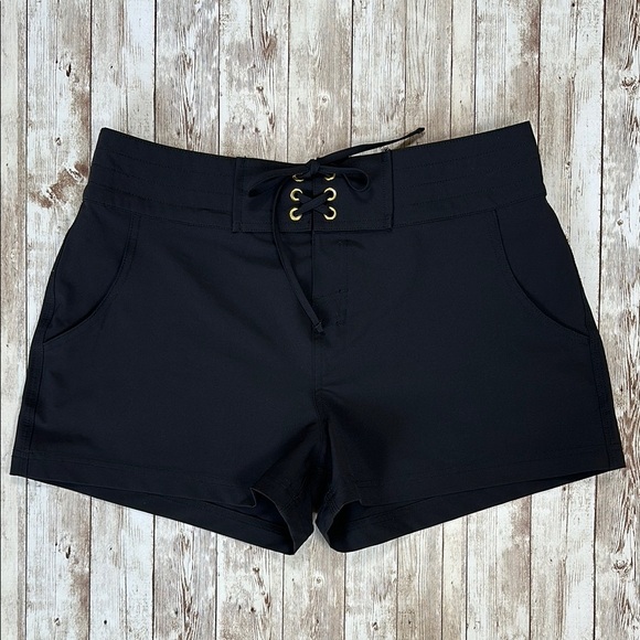 Black Lace-Up Women's  BOARD Shorts - Picture 1 of 12